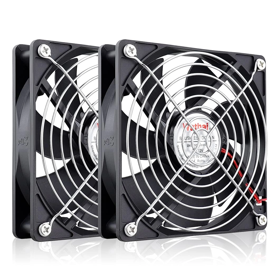Wathai Computer Case Cooling Fan - 2 Pack 120mm x 25mm