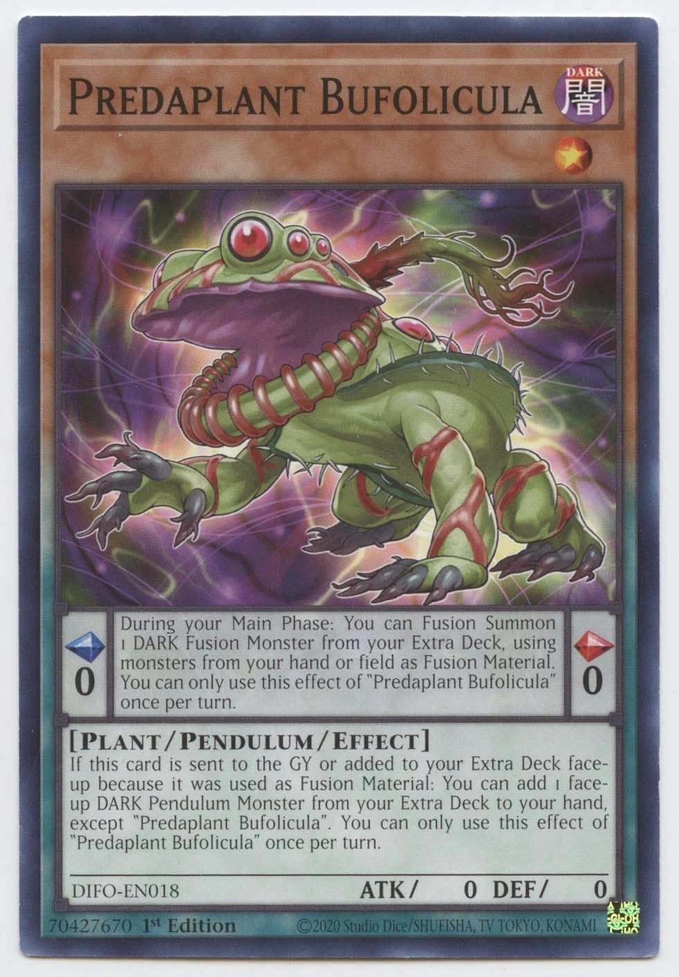 Yu-Gi-Oh! Bufolicula DIFO-EN018