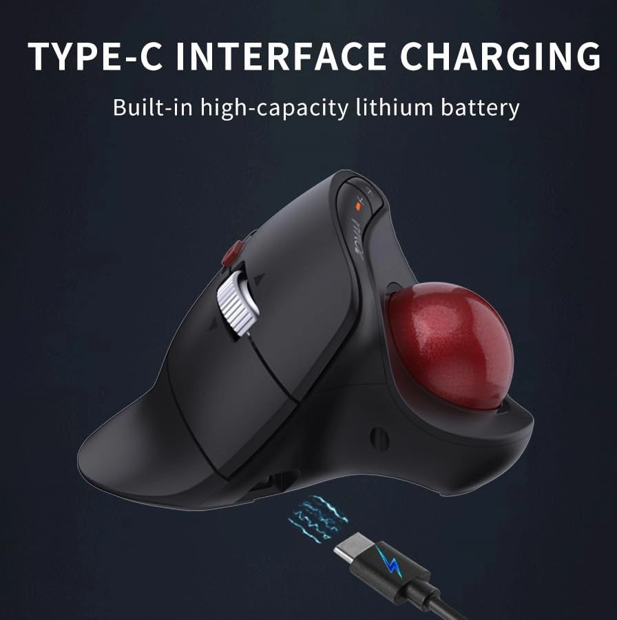 Ergonomic Trackball Mouse - Wireless
