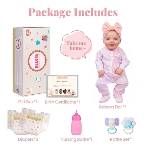 Reborn Baby Doll - 20 Inch Vinyl Drink & Pee Ages 3+