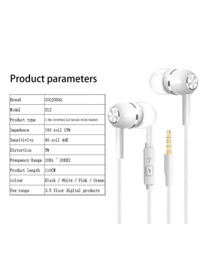 Wire Control Headset - Wired Headphone