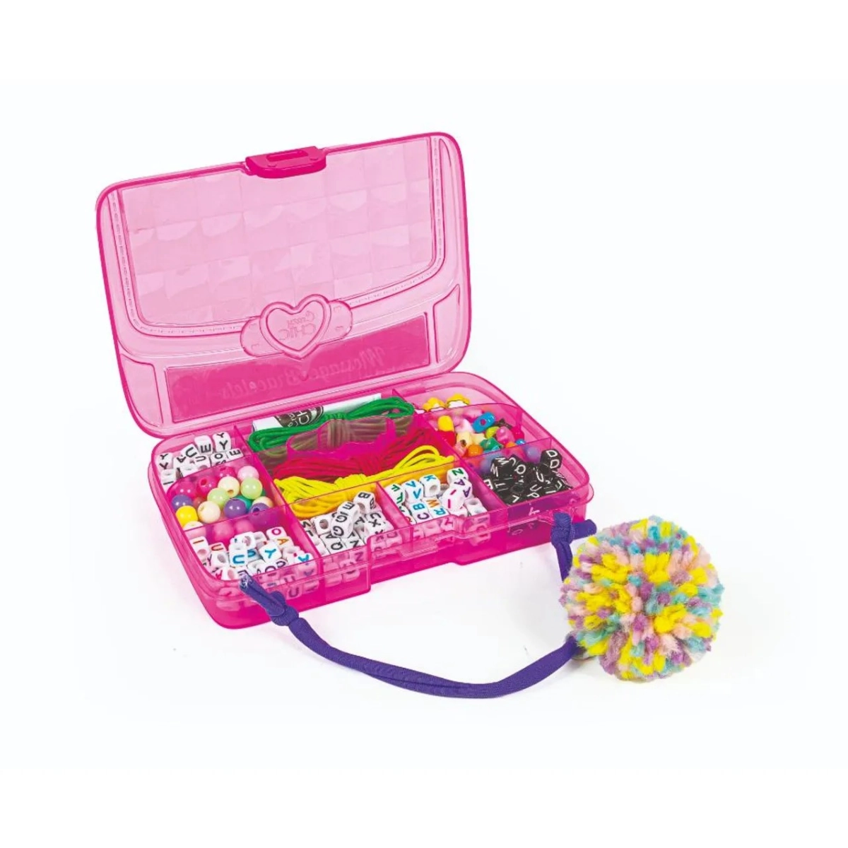 Crazy Chic Message Beads Bracelet Kit - Pink Suitable for 6 Years & Above