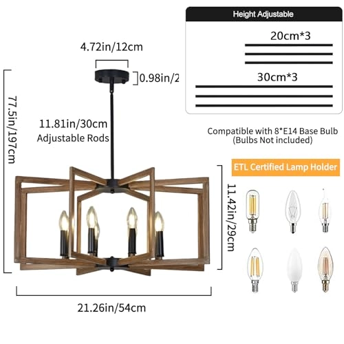 Industrial Lantern Chandeliers - Dimmable