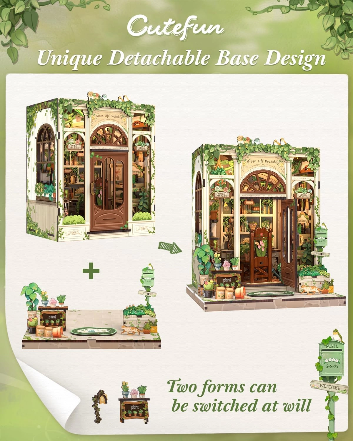 Book Nook Kit - Green Life Bookshop