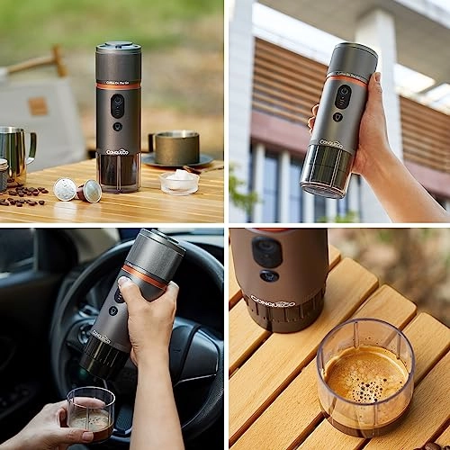 Portable Espresso Machine - 80 Milliliters Ground Coffee & NS Capsule Set