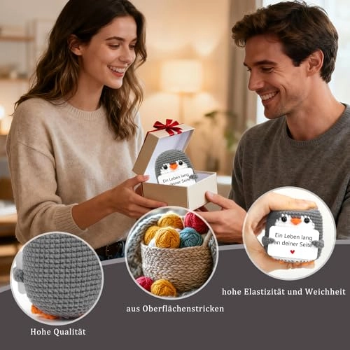 Penguin Positive Penguin 15 cm Knitted - Pocket Hug