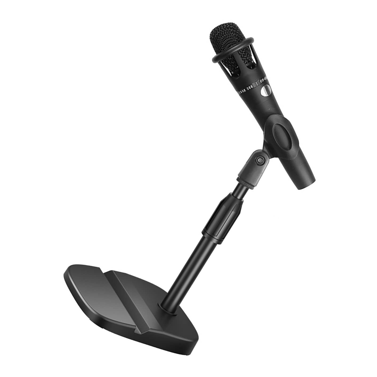 Desktop Microphone Stand - Bottle Mic Clip Adjustable Black