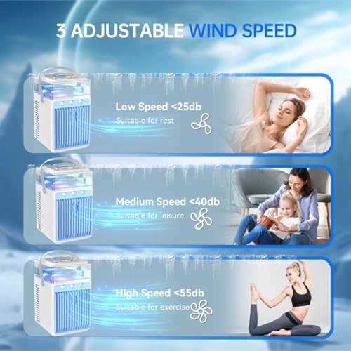 Mini Air Conditioner - 4 in 1 800ml Rechargeable