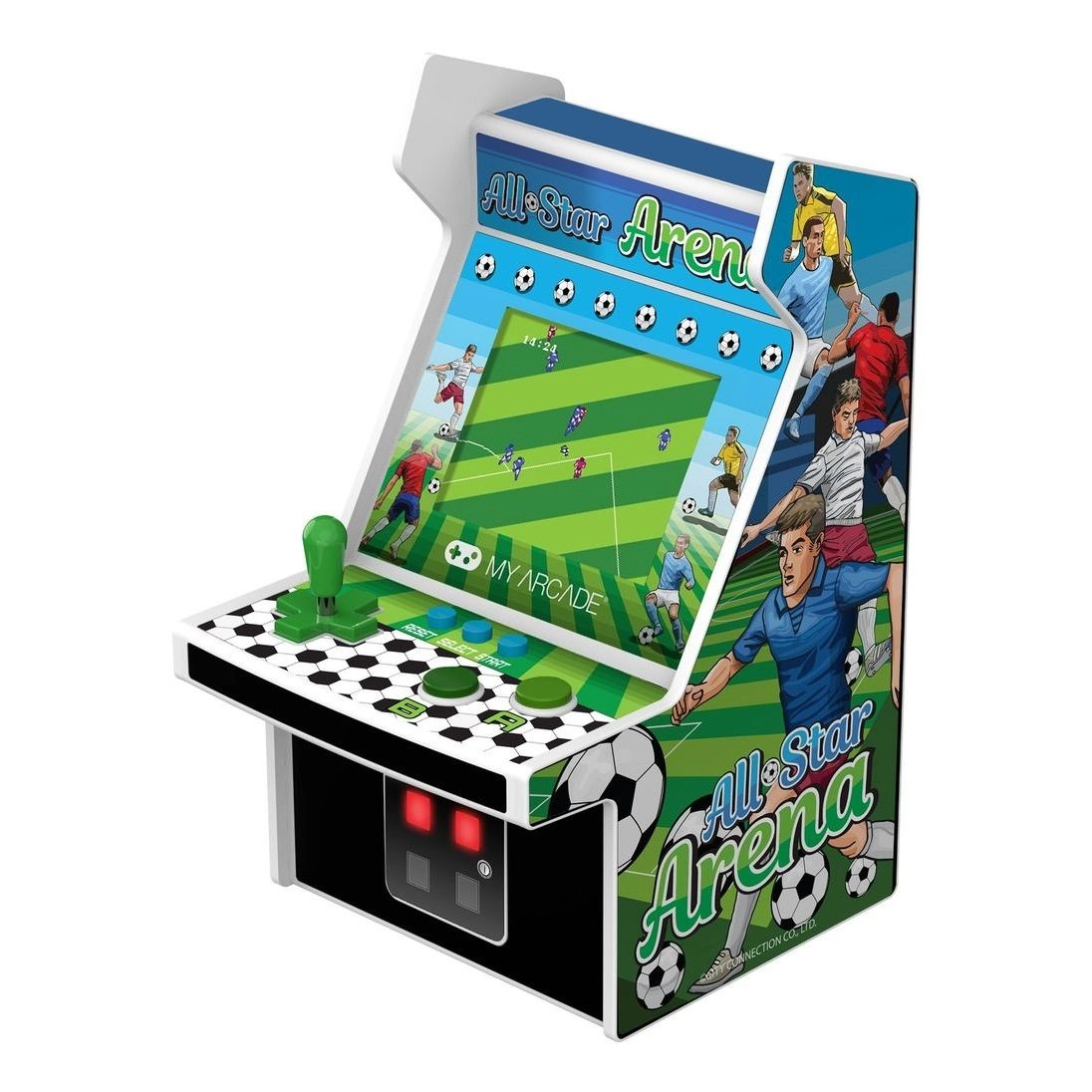 My Arcade All-Star Arena Micro Player - 300 Games, Green/White (6.75-inch)