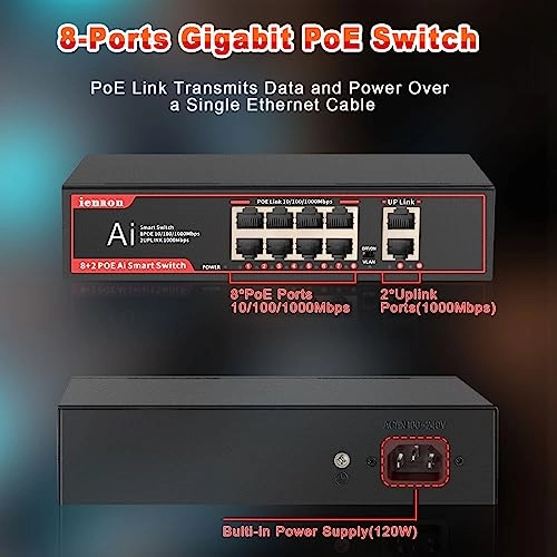 10-Port Vlan Gigabit| 8*Gigabit+2-Vlan 10-ports