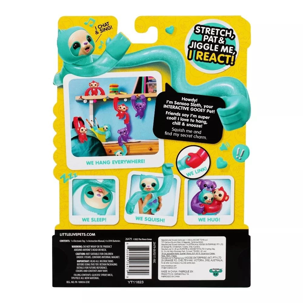 Little Live Pets Hug n' Hang Zoogooz Sensoo Sloth