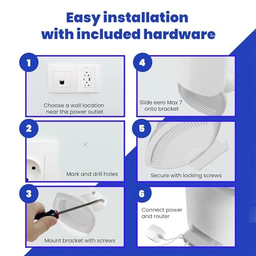 Wall Bracket for Max 7 - White-3Pack Compatible with Max 7 Mesh WiFi Router