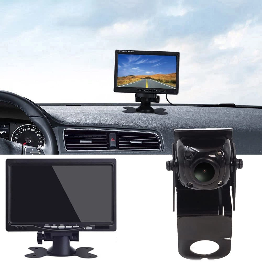 Rear View Camera + TFT LCD Screen Car Monitor - 7 Inches
