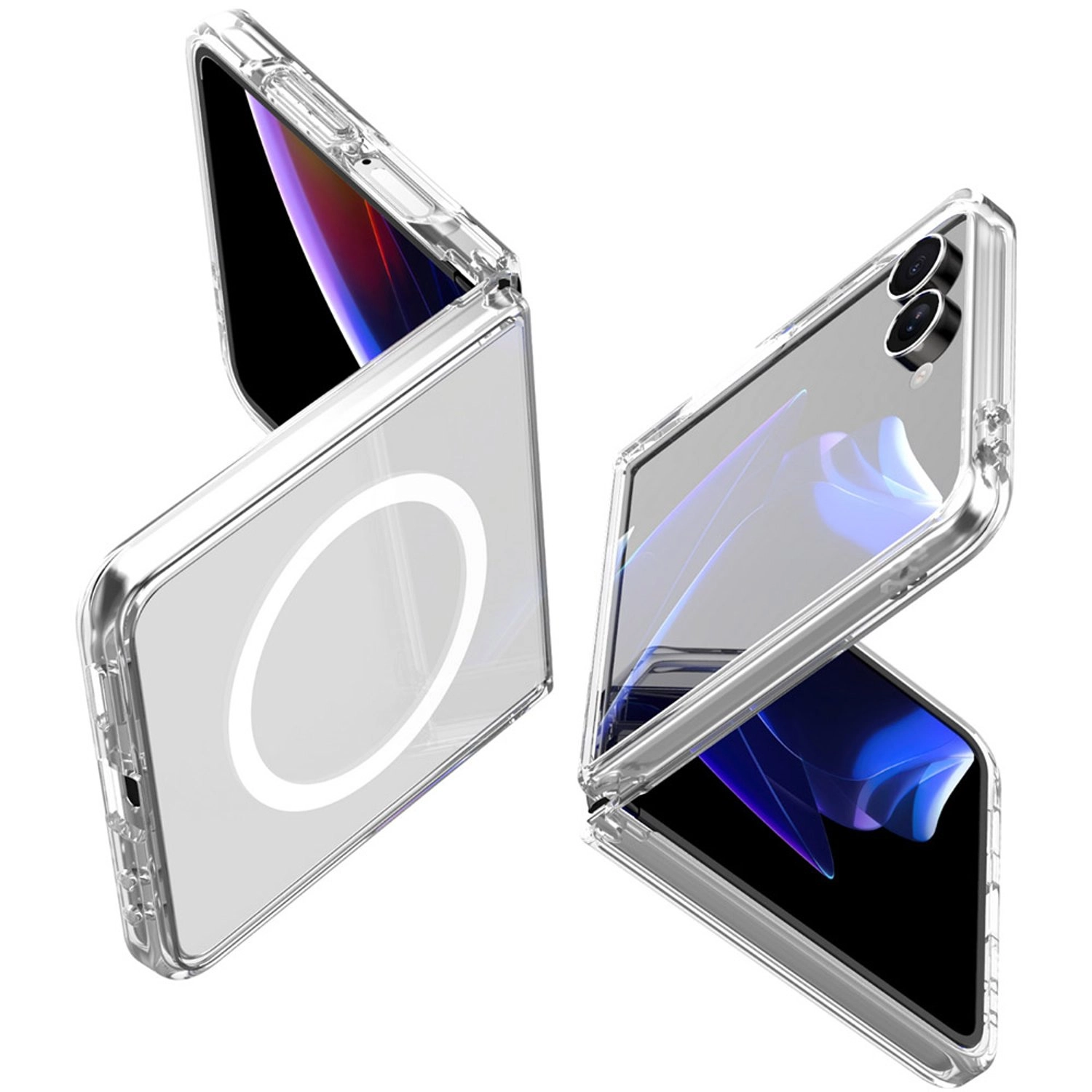 Zepho Clear Case with MagSafe for Samsung Galaxy Z Flip7