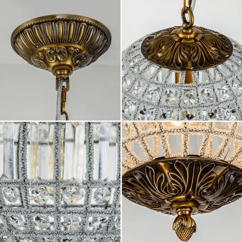 Retro Sphere Crystal Globe Chandelier