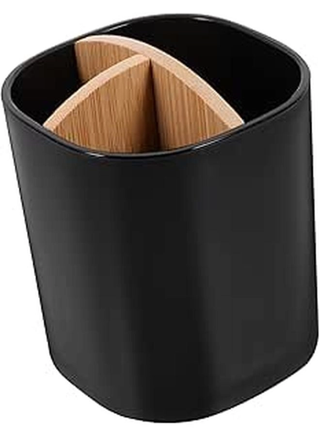 ULTECHNOVO Toothbrush Holders - Bamboo Black Detachable