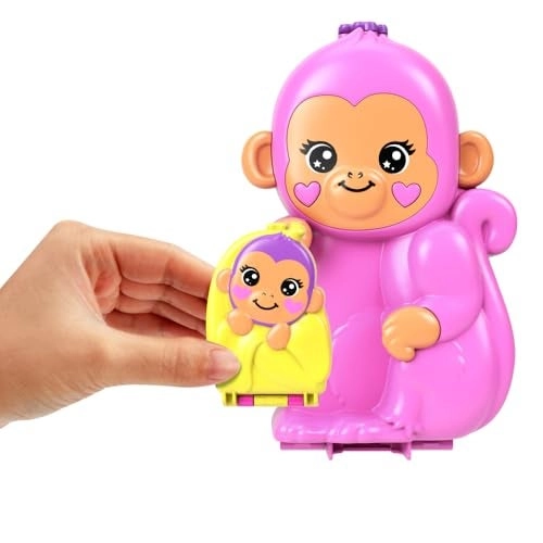 Momma Monkey & Baby Wearable Purse - Dolls Playset 2-in-1 13 Accessories Ages 4+