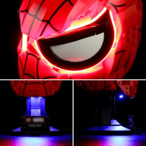 Light for Lego-76285 Spider-Man's Mask - 1 USB light kits battery box