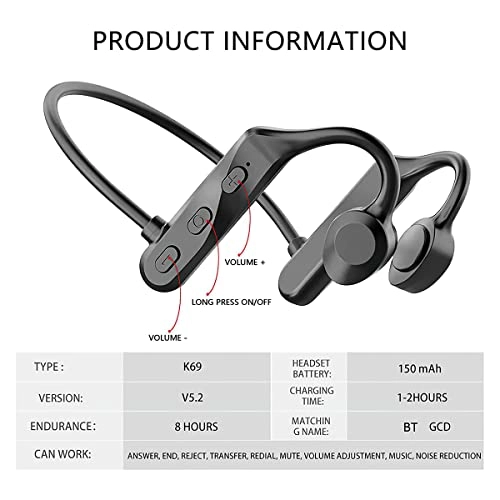 Bone Conduction Headphones Wireless Headphone