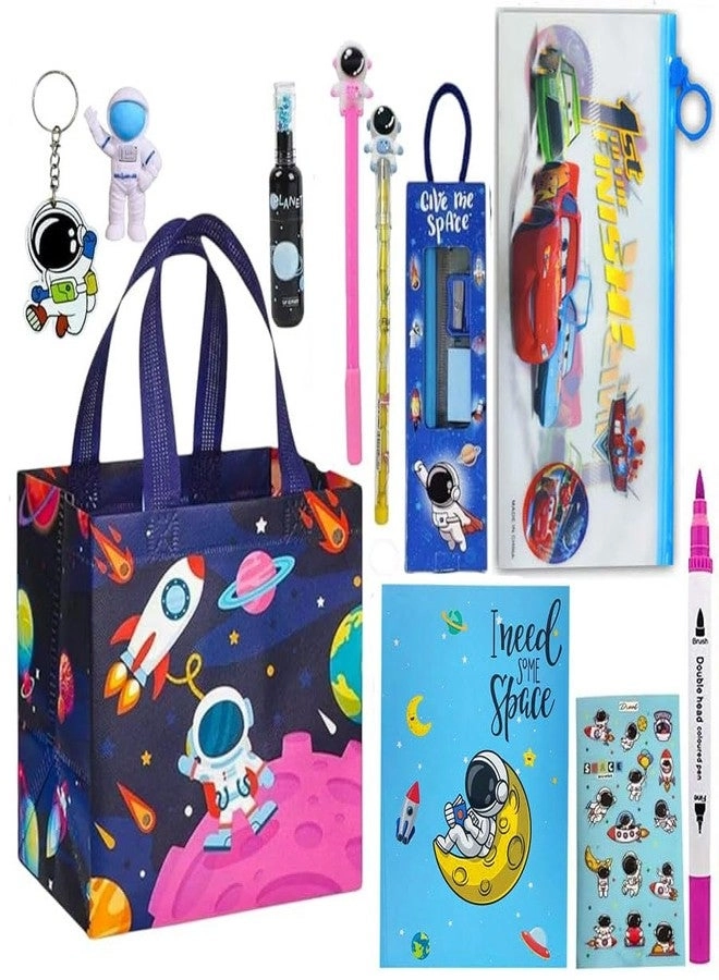 SHUDAUSHI Notebook + Pencil + Pen + Eraser + Sharpener + Keychain + Stickers + Pouch + Carry Bag
