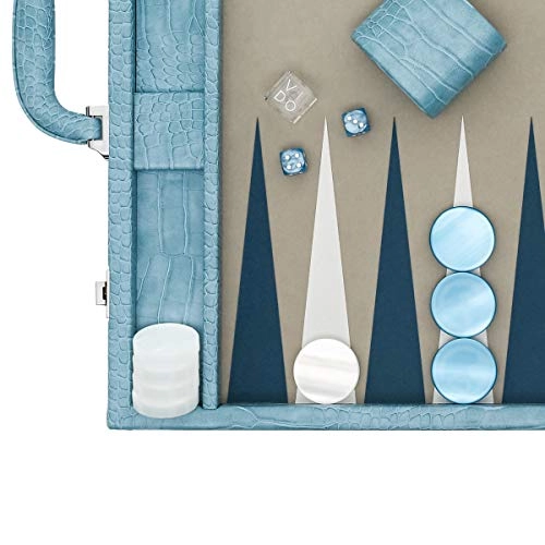 Backgammon Set - 20 inch 44mm Checkers Vegan Leather