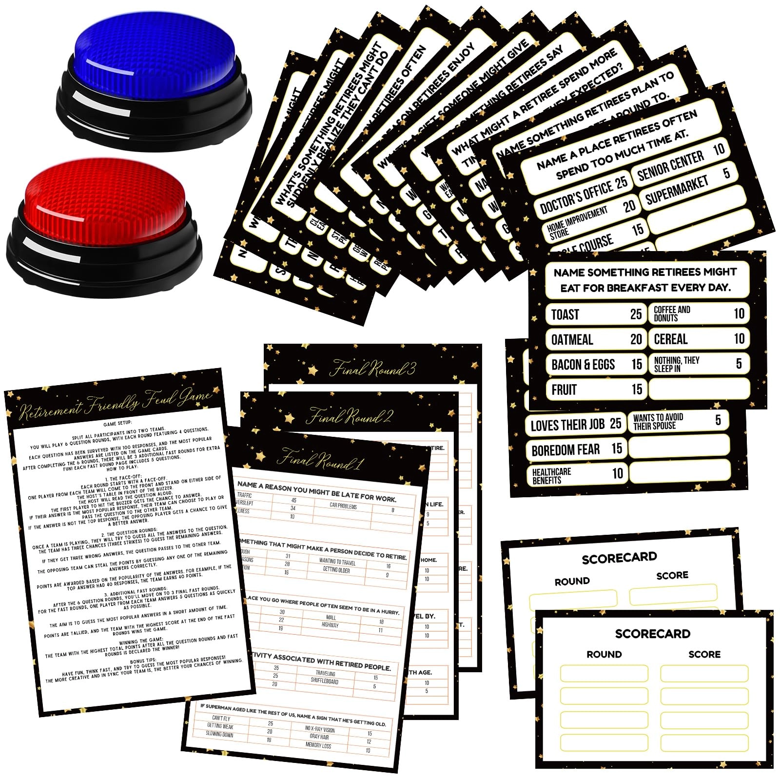 Humyoun Retirement Friendly Feud Game Set - Adult 20