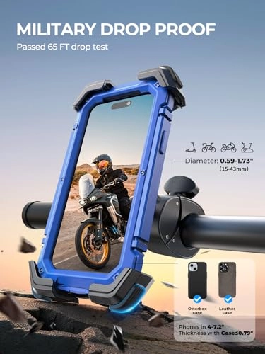 Motorcycle Phone Mount - Handlebar 4-7.2" Smartphones