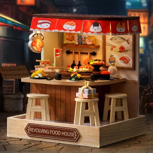 Miniature Wooden Dollhouse Furniture Kit - Creative Room 1:24