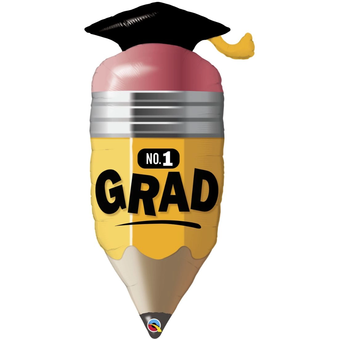 Qualatex Pencil Shaped No. 1 Graduation Foil Balloons