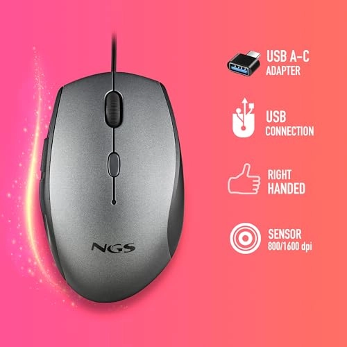Moth Gray Optical Mouse - USB