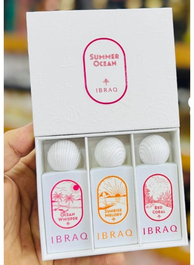 Ocean Whisper - Eau de Parfum 10ml + Sunrise melody - Eau de Parfum 10ml + Red Coral - Eau de Parfum