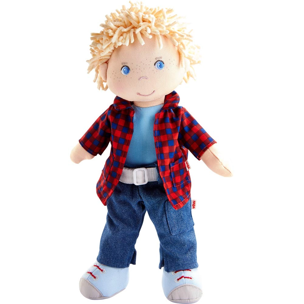 HABA Nick Baby Boy Doll - 12" Blonde Hair Blue Eyes Ages 18 Months+