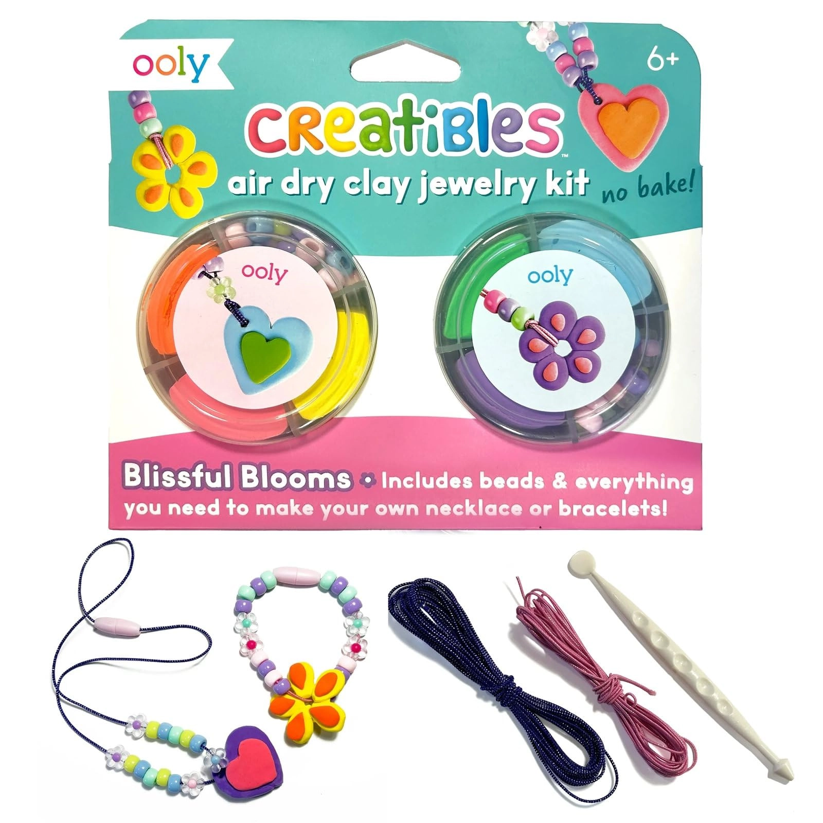 Creatibles Air Dry Clay Jewelry Kit - 6 Clay Colors Beads