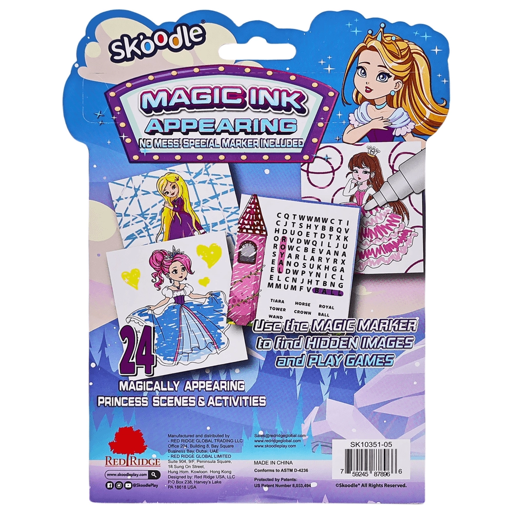 Princess Magic Ink Book With Marker - 3+ years