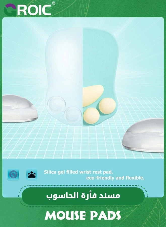 Cat Paw Silicone Gel Ergonomic Mouse Pad - 27.6x19.6 cm