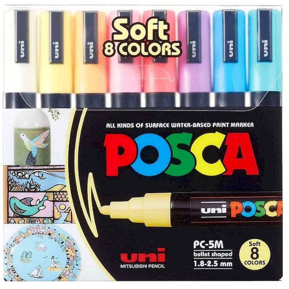 Uni-Ball Pc-5M - Soft Pastel Set