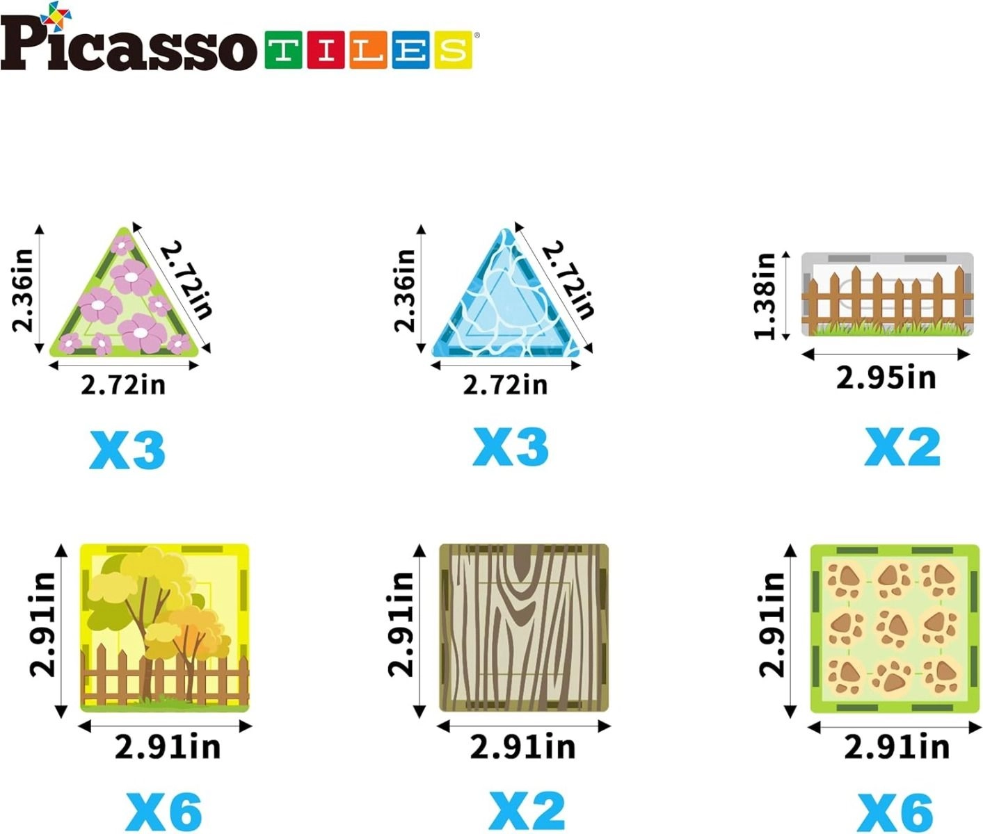 Magnetic Tiles Farm Animal - 26 pcs