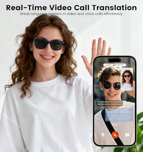 Hyper MZT AI Glasses - 100+ Languages Bluetooth 5.4 Yellow Lens