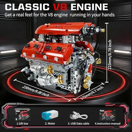 V8 Engine Model Kit - 1 pcs