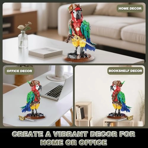 Pirate Parrot Flowers Building Set - Parrot 1236 pcs