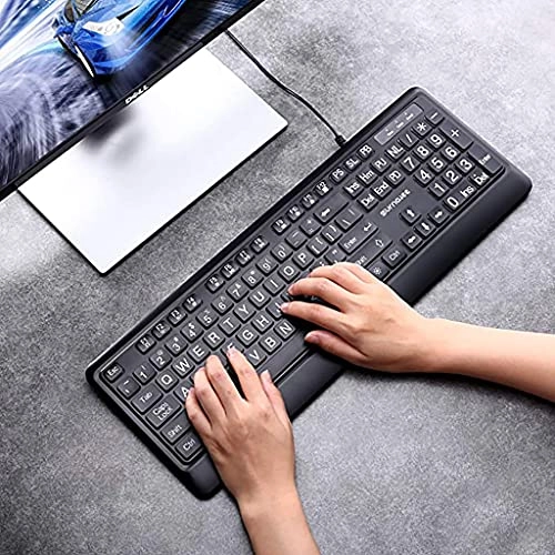 Large Font Print Keyboard - Wired
