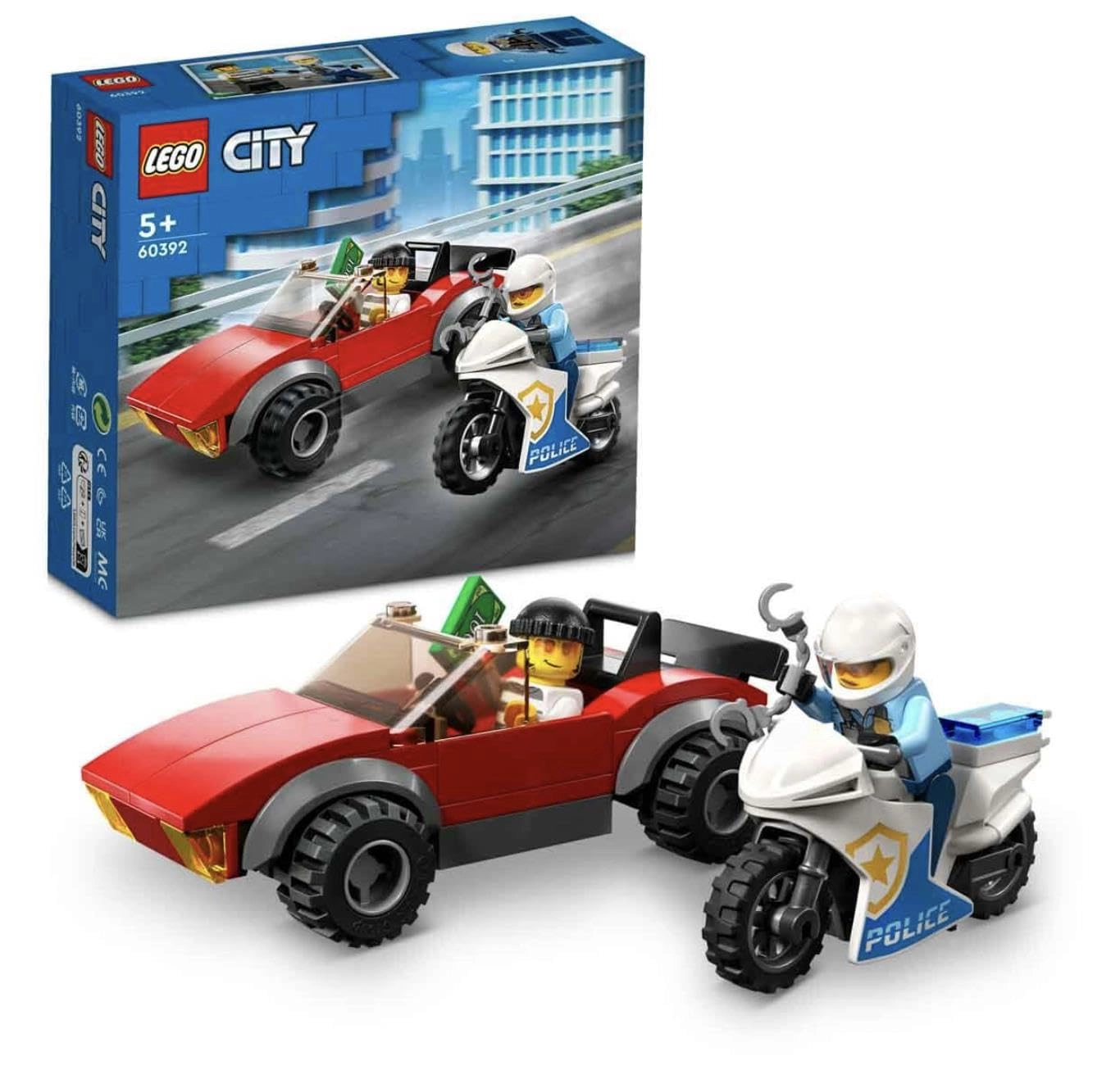 LEGO City Police Bike Car Chase (60392) - 5 years and up Multicolor