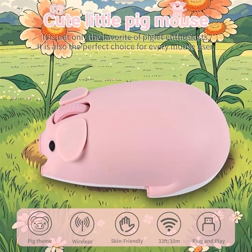 Cute Pig Mouse - Bluetooth & USB