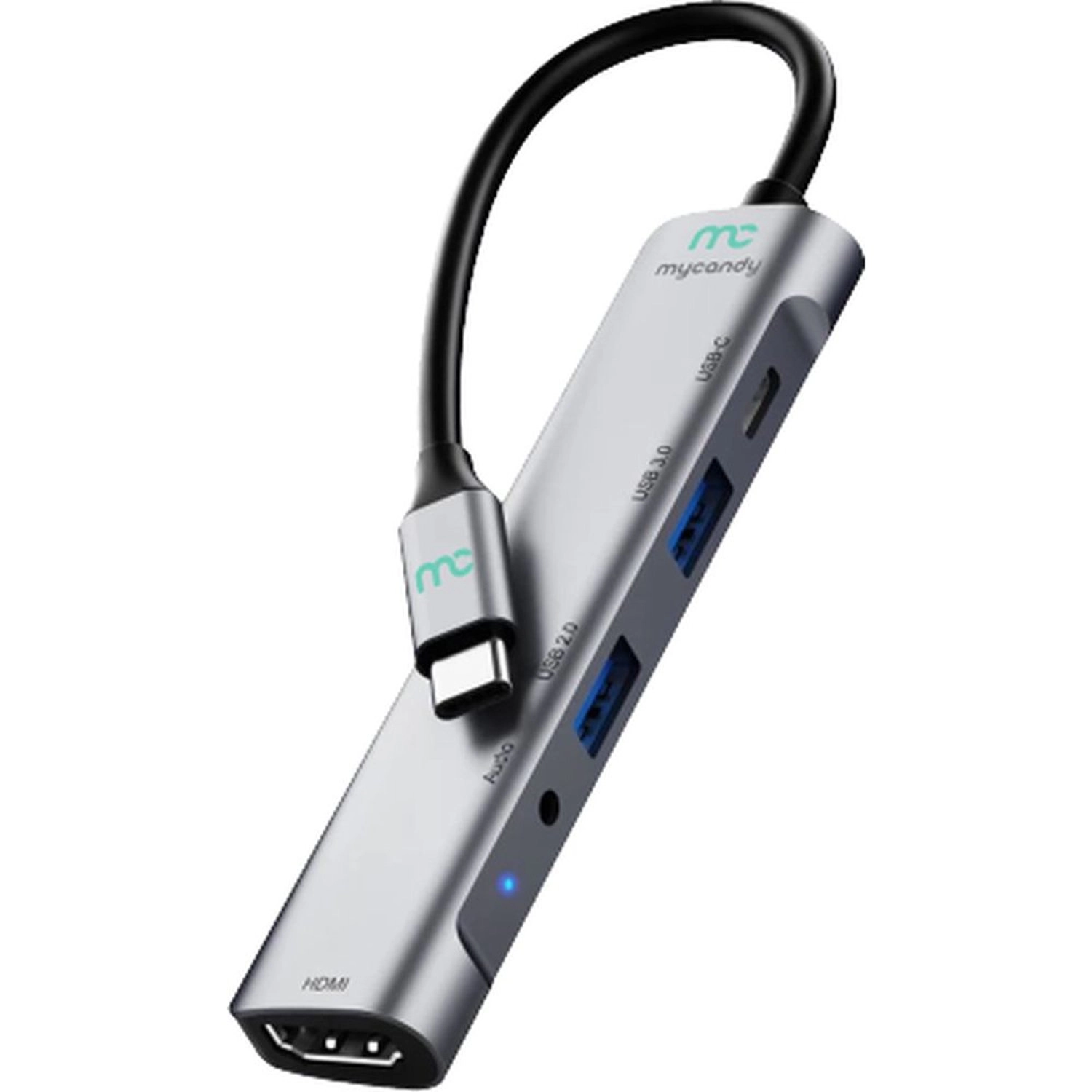 MYCANDY ACMCN21TPCHUB1 - 4 In 1 USB-C Hub Grey