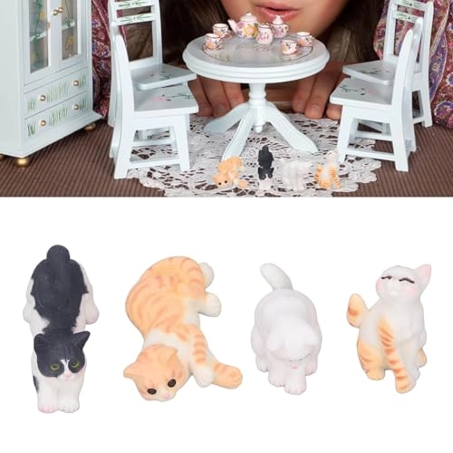 Miniature Cat Figurines - Resin