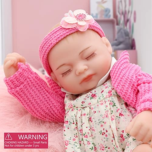 Reborn Baby Doll - 10 inch Silicone Girl Ages 3+ Gift Set