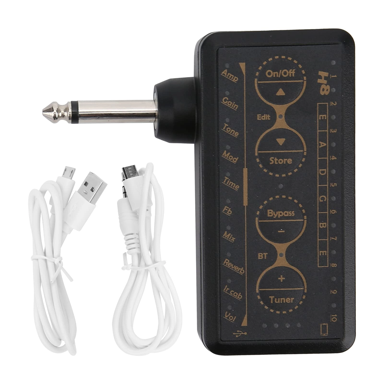 Gearwell Guitar Headphone Amplifier - Rechargeable 780mAh Distortion Effect