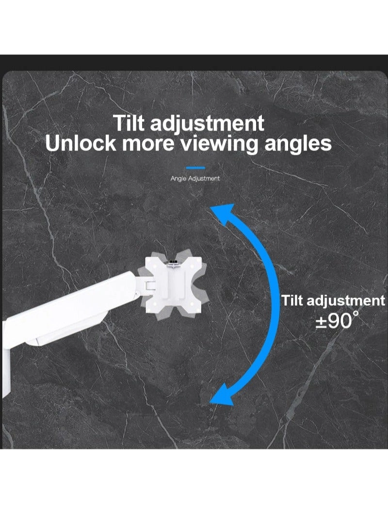 Full Motion Tilt Swivel Single Monitor Arm - 13-32 inch 100 x 100 or 75 x 75 mm