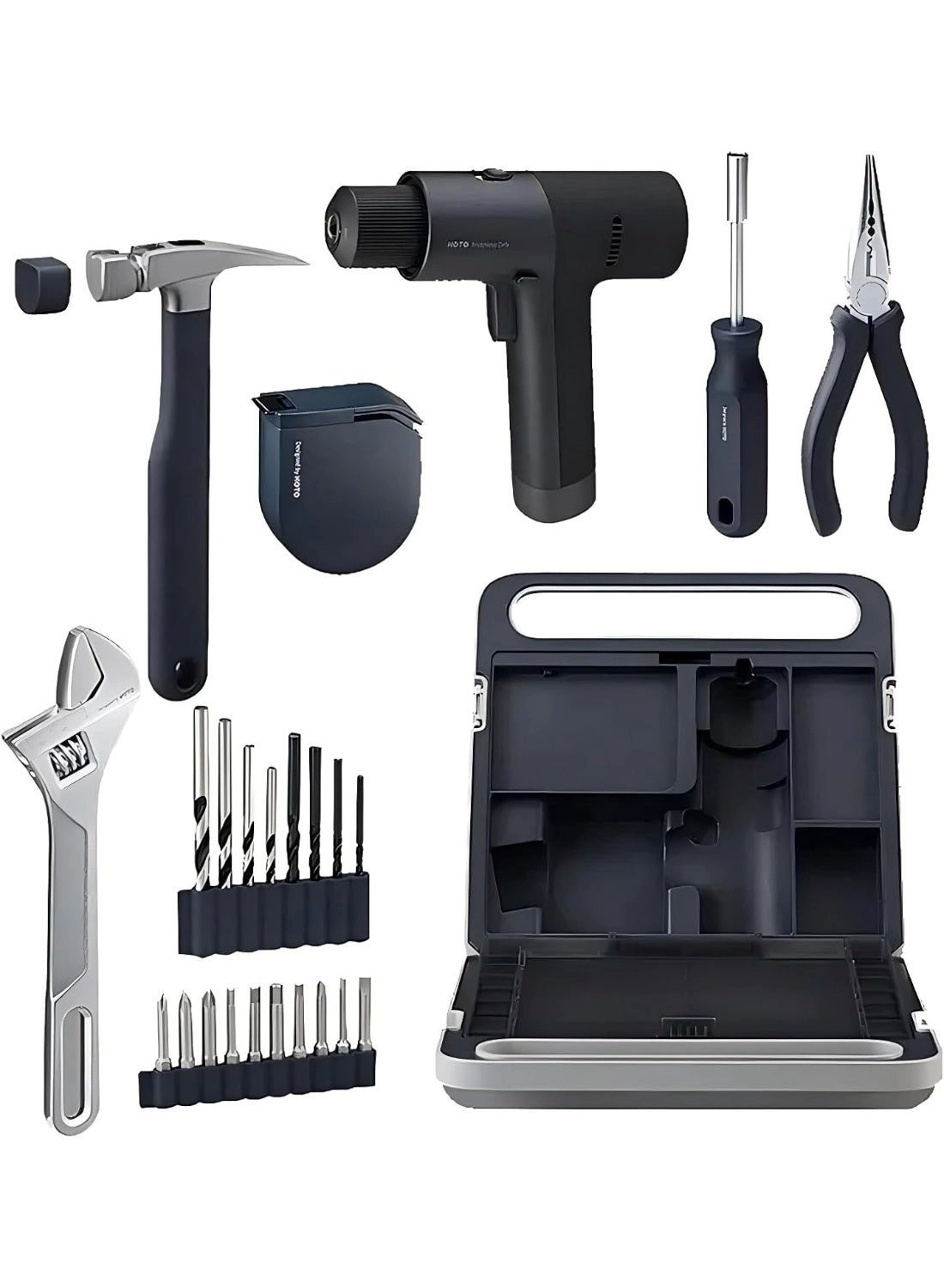 Cordless Brushless Drill Tool Kit - 35-Piece Rechargeable