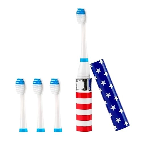 Portable Sonic Toothbrush - 22,000 Strokes Per Minute 3 Brush Heads